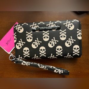 Betsey Johnson Skeleton Skull Wallet